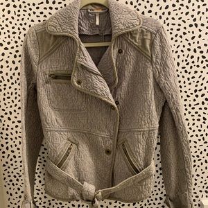 Free People Quilted Moto Jacket